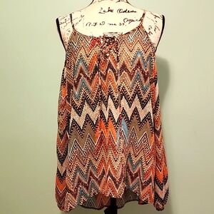 Cold shoulder chevron blouse XL